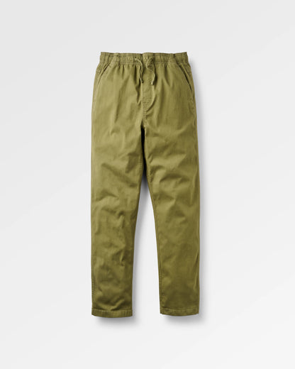 Drifter Twill Relaxed Fit Trouser - Khaki - Flatlay