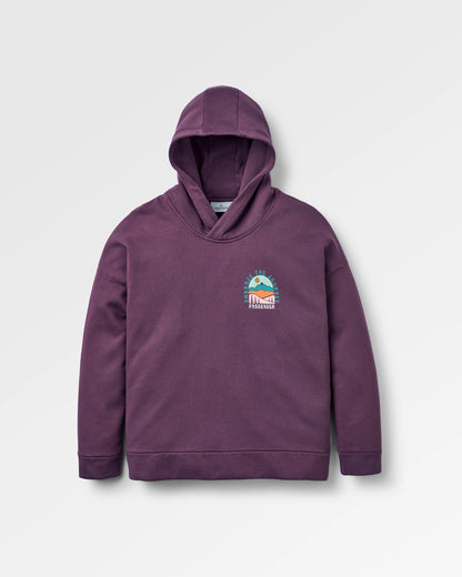 Outlook Recycled Cotton Hoodie - Deep Plum