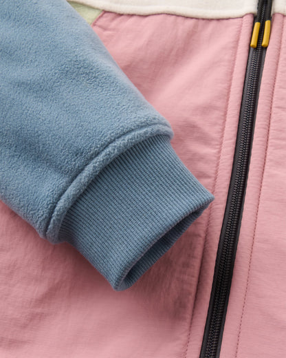 Alexander Full Zip Polartec® Fleece - Pink Haze/Stormy Blue - Flatlay