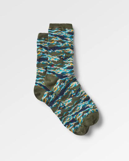 Peak Organic Midweight Crew Socks - Khaki