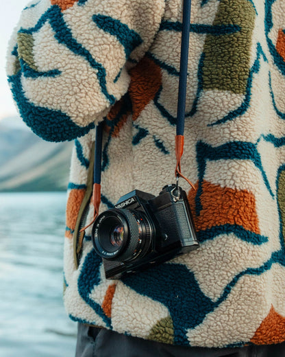 Valiant Deep Pile Fleece - Abstract Trails Pebble Grey - Lifestyle