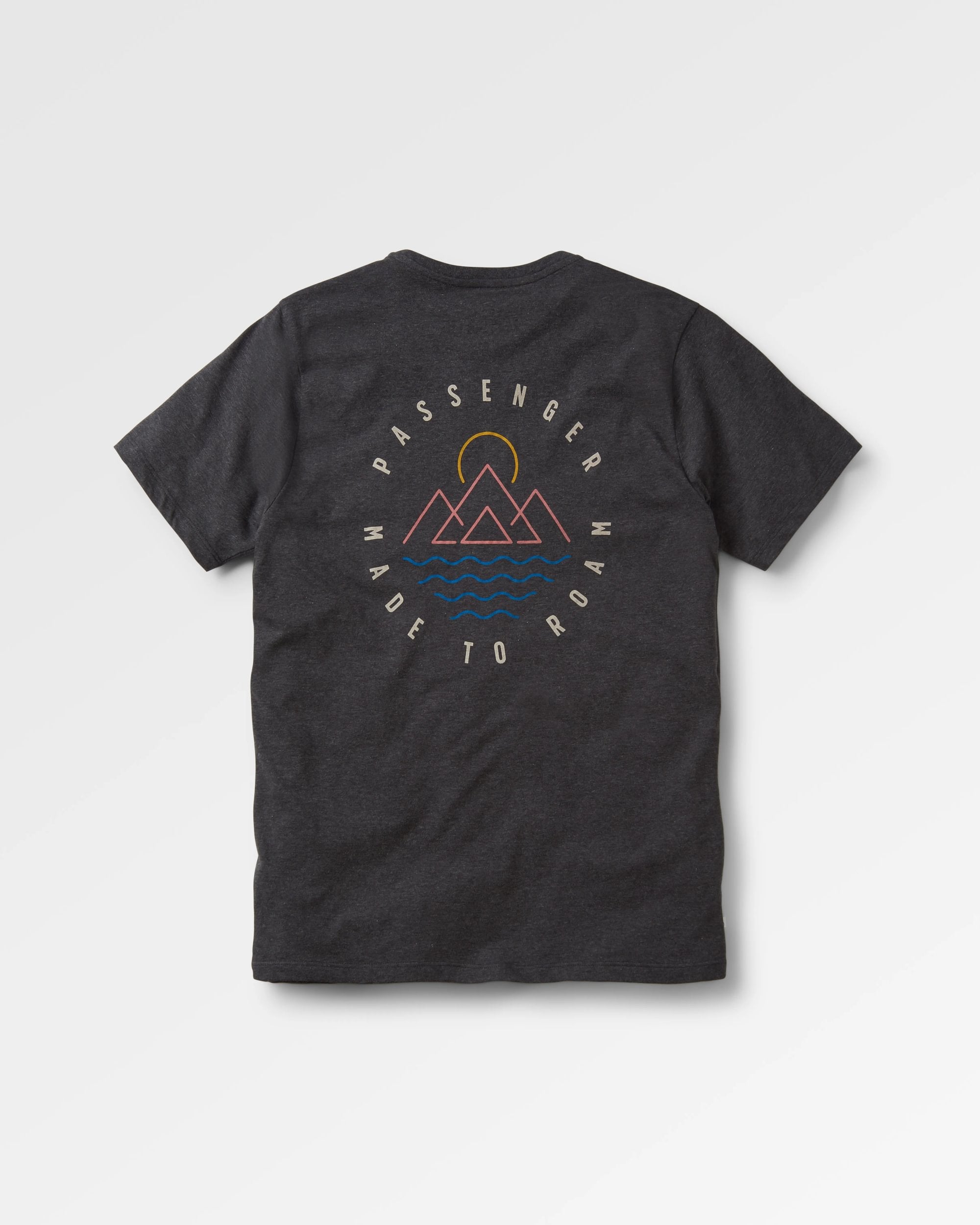 Escapism Recycled Cotton T-Shirt - Charcoal Marl - Flatlay