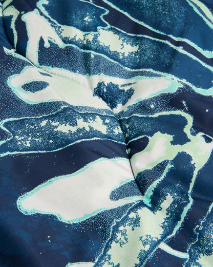 Cabin Recycled Sherpa Blanket - Frost Rich Navy - Flatlay