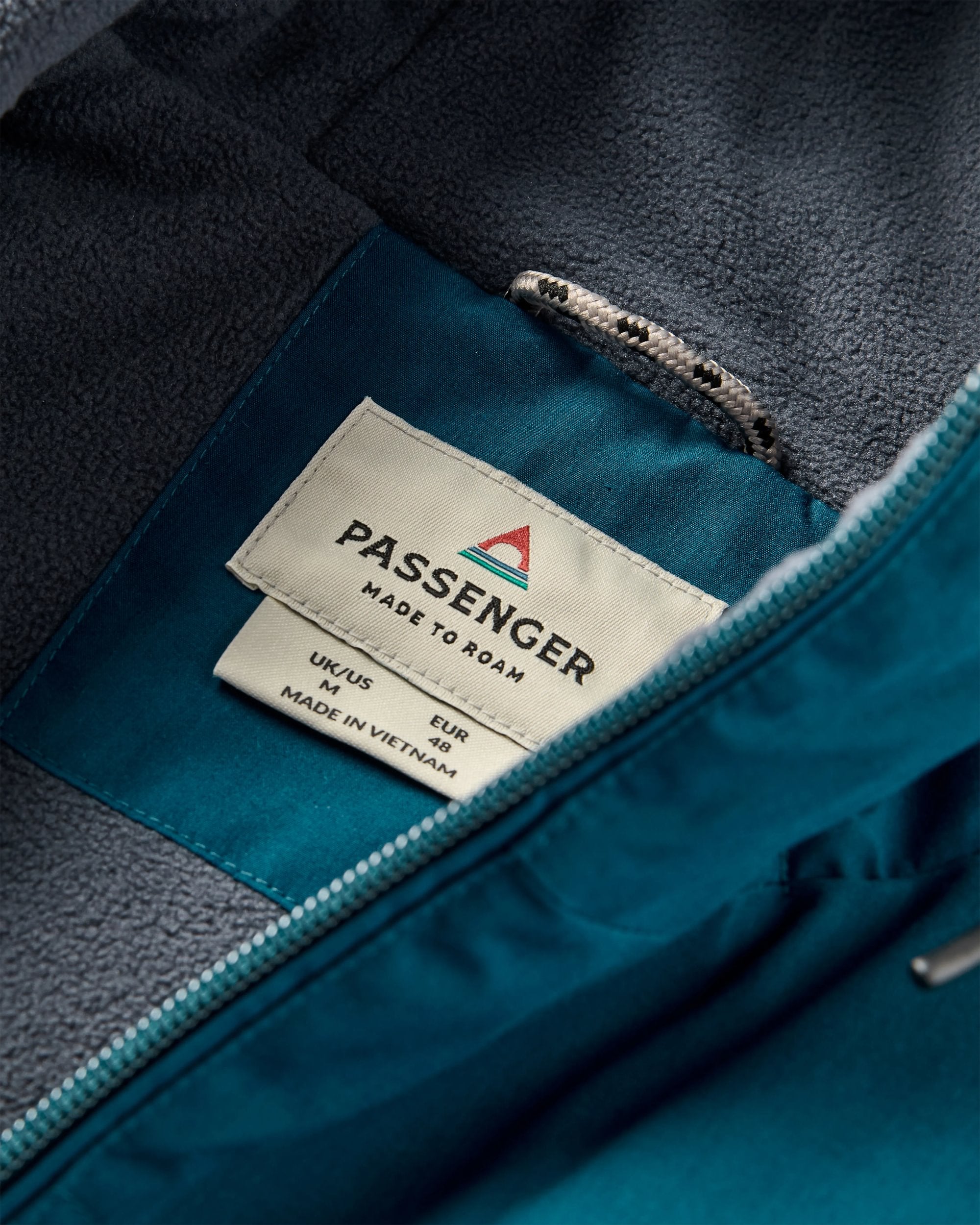 Bundoran Recycled Jacket - Tidal Blue - Flatlay