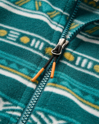Ayla Micro Polartec® Fleece - Geo Stripe Mediterranean - Flatlay