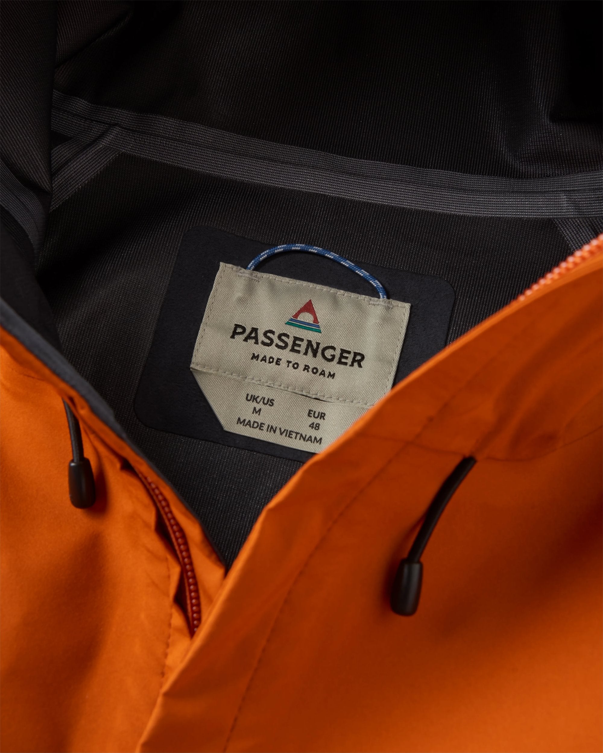 Five Season Recycled Waterproof Jacket - Sunset Orange - Flatlay