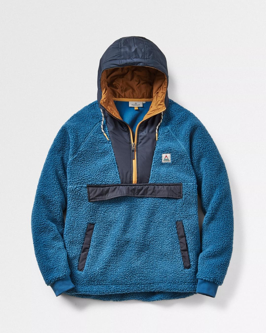 Woodland Recycled Polar-lined Sherpa Fleece - Blue Steel