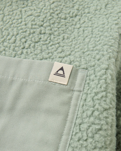 Rappel Sherpa Oversized Shirt - Pistachio - Flatlay