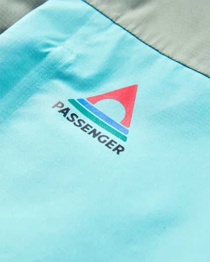 Trailscape Women's Recycled Waterproof Jacket - Pistachio/Lilac Mist/Aqua - Flatlay