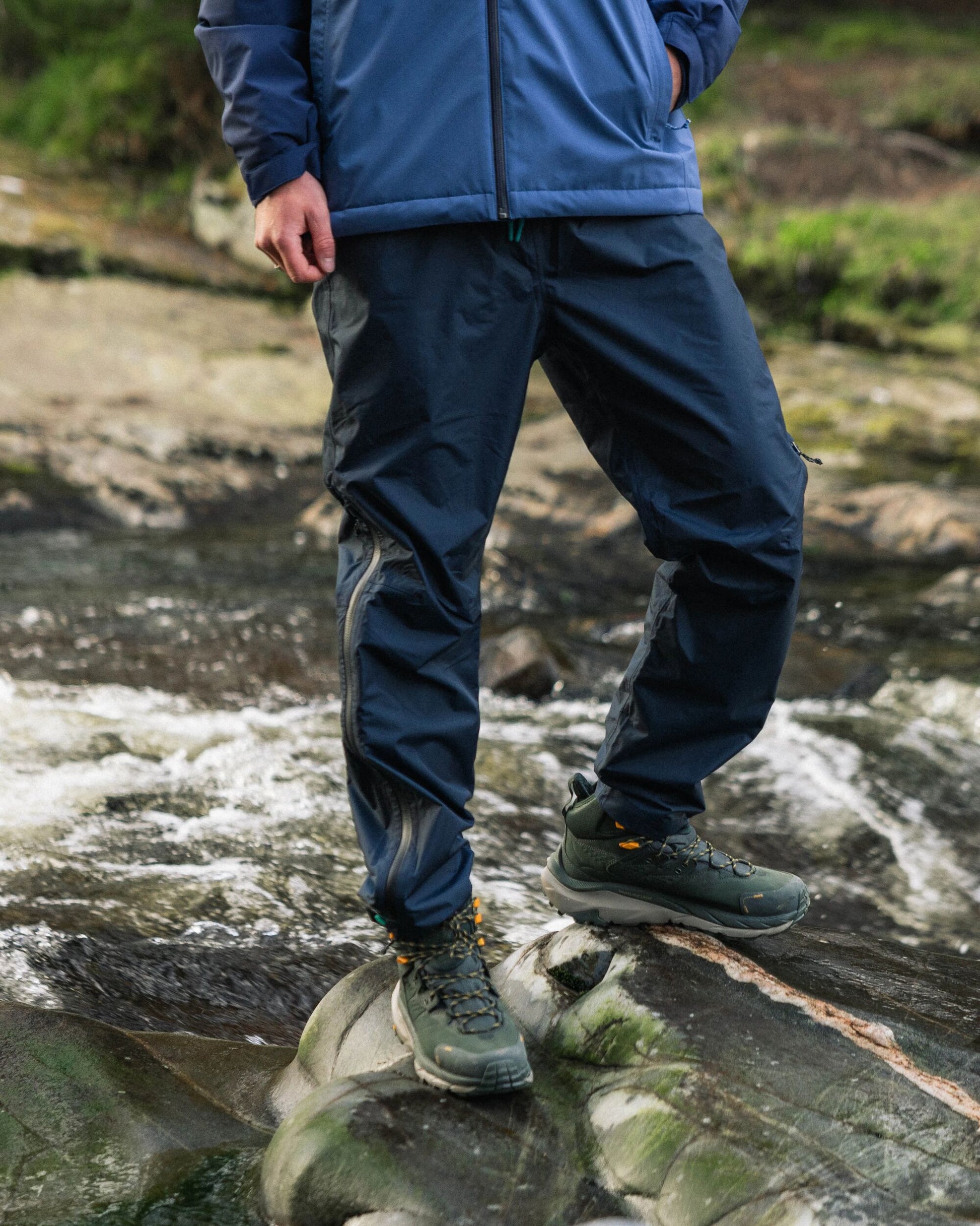 Droplet Waterproof Recycled Trouser - Deep Navy