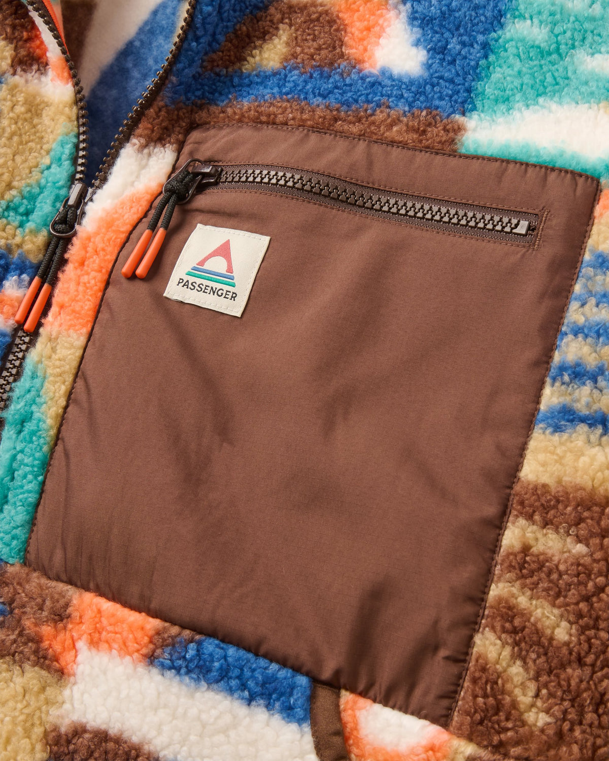 Ravi Sherpa Fleece - Lost On Purpose Pacific Green - Flatlay