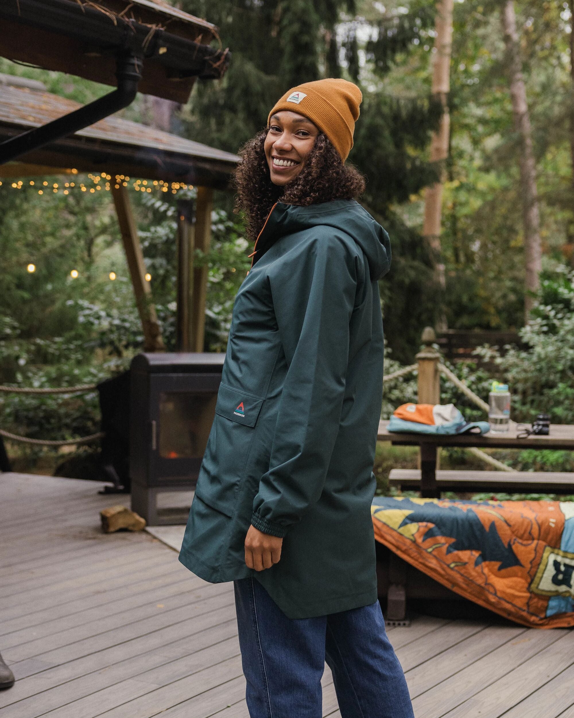 Serein Waterproof Parka - Dark Fern  - Lifestyle