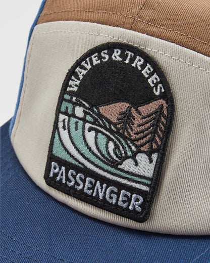 Waves & Trees Recycled 5 Panel Cap - Moonlight Blue