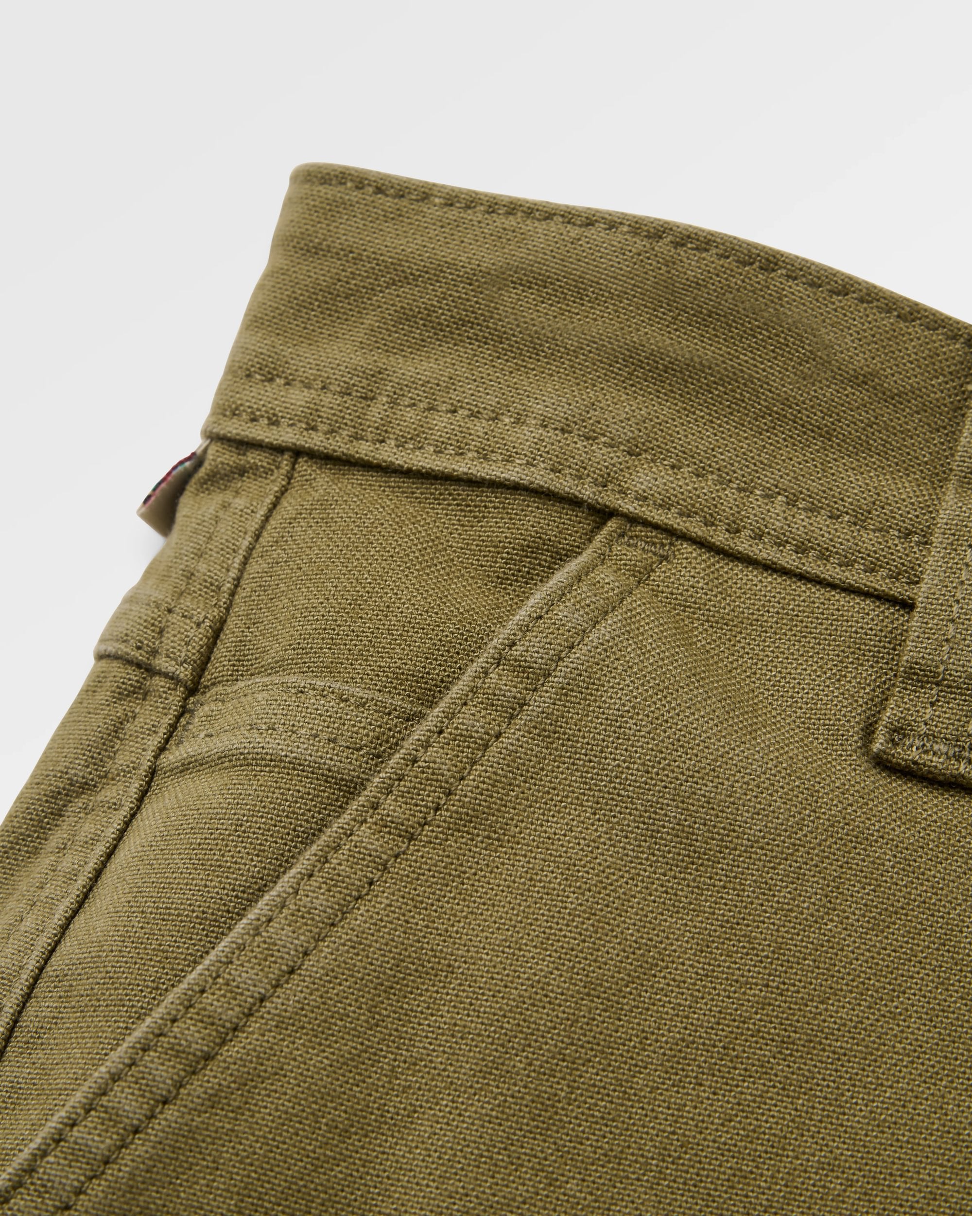 Vantage Organic Cotton Canvas Short - Khaki - Flatlay