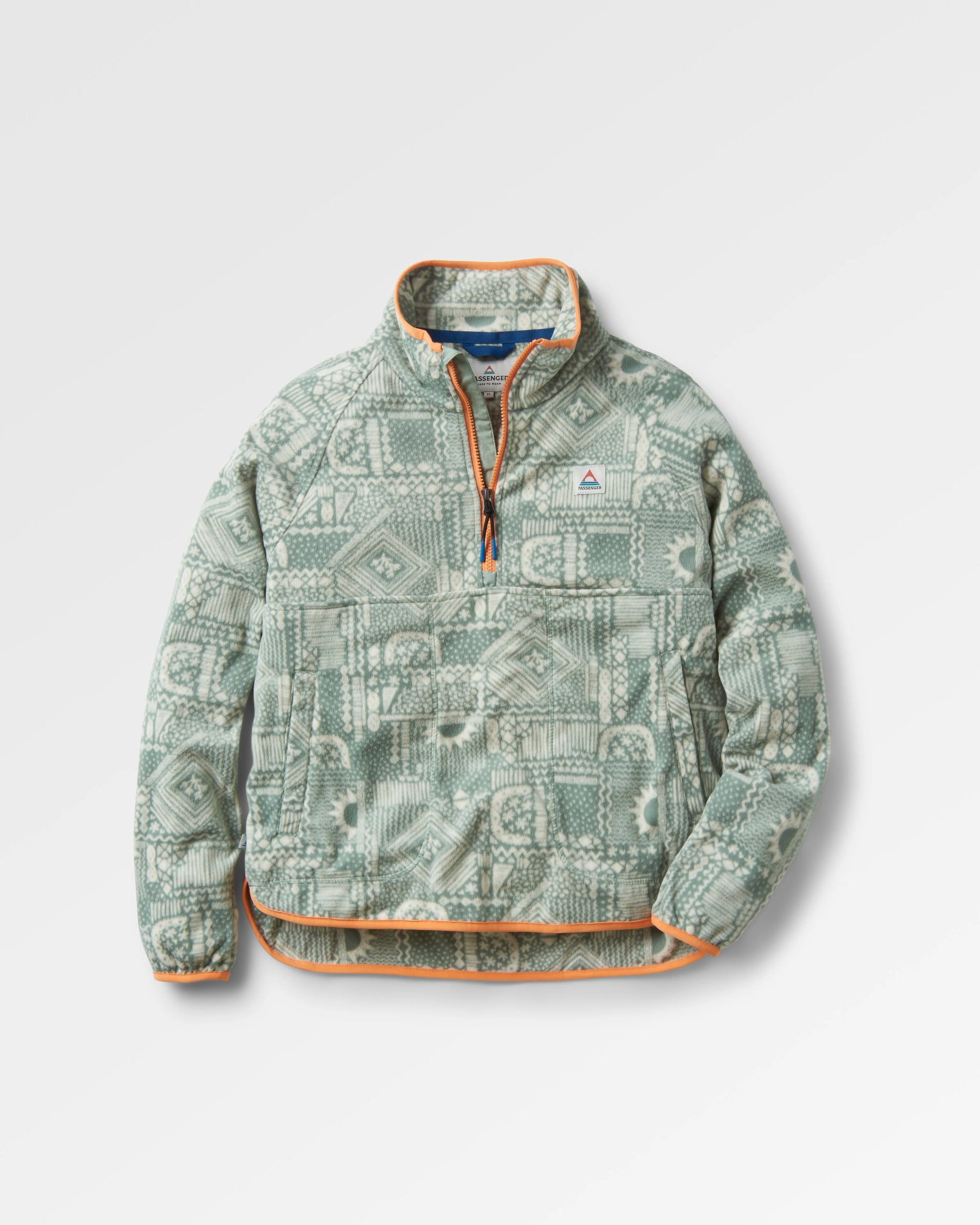 Sorrel Recycled Polar Fleece - Vintage Patchwork Pistachio - Flatlay