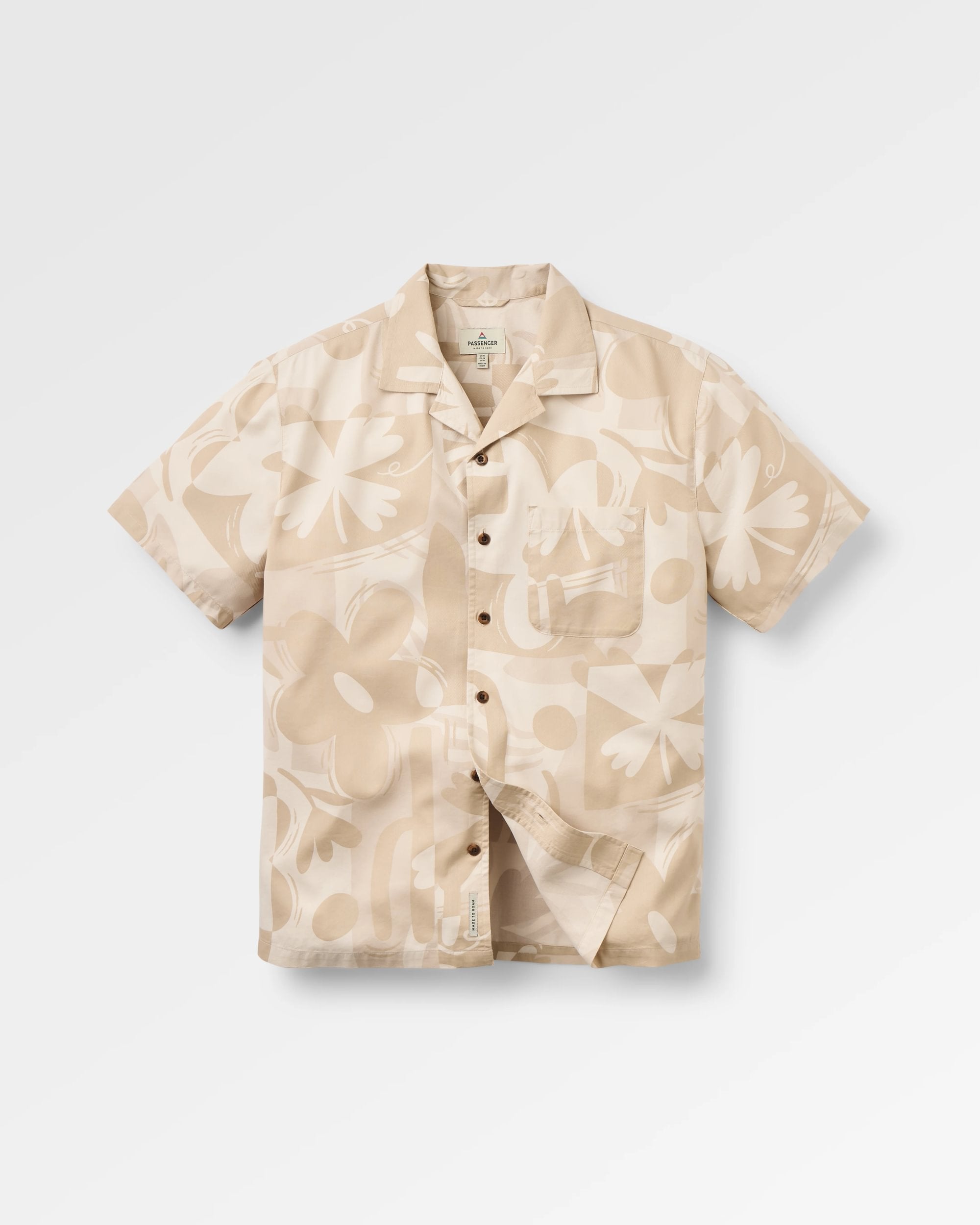 Cove Short Sleeve Shirt - Roam Further Birch - Flatlay