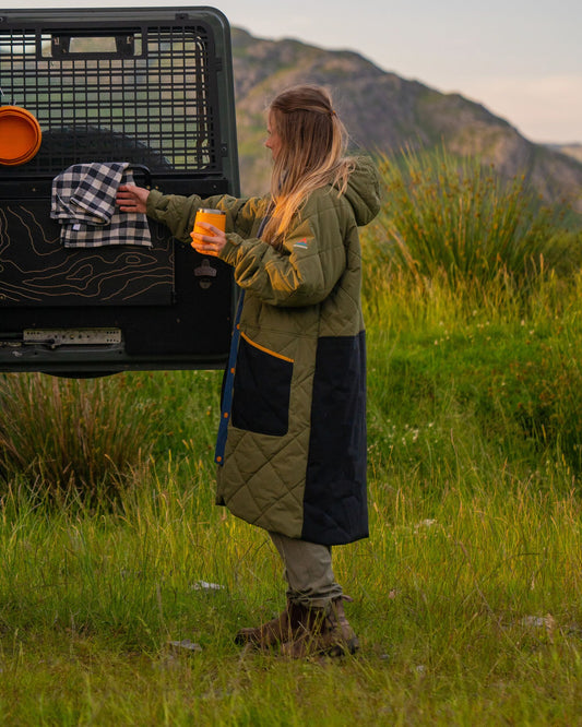 Womens_Campscape Recycled Fleece Lined Parka - Black/Khaki - Lifestyle