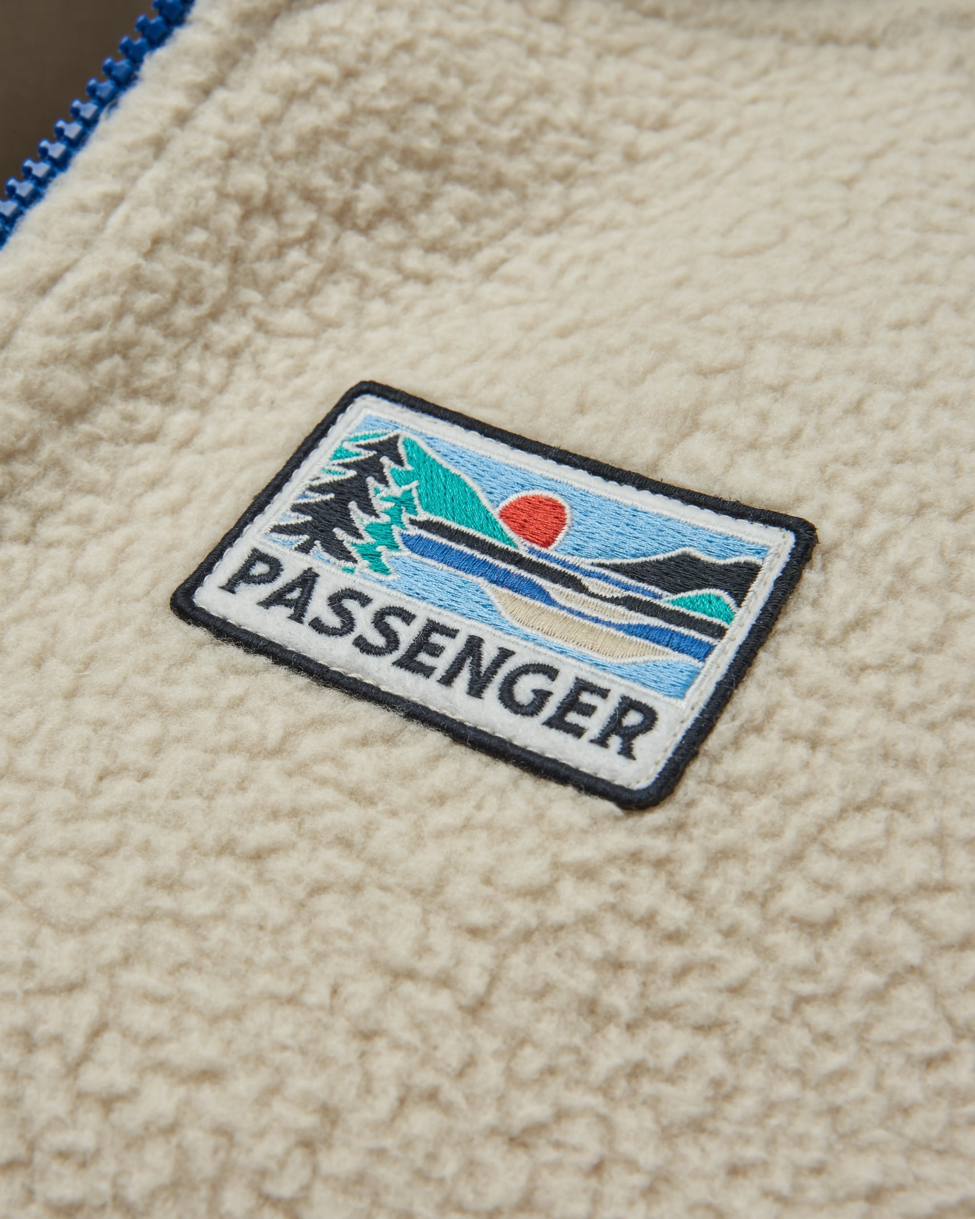 Maine 1/2 Zip Recycled Sherpa Fleece - Oatmeal - Flatlay