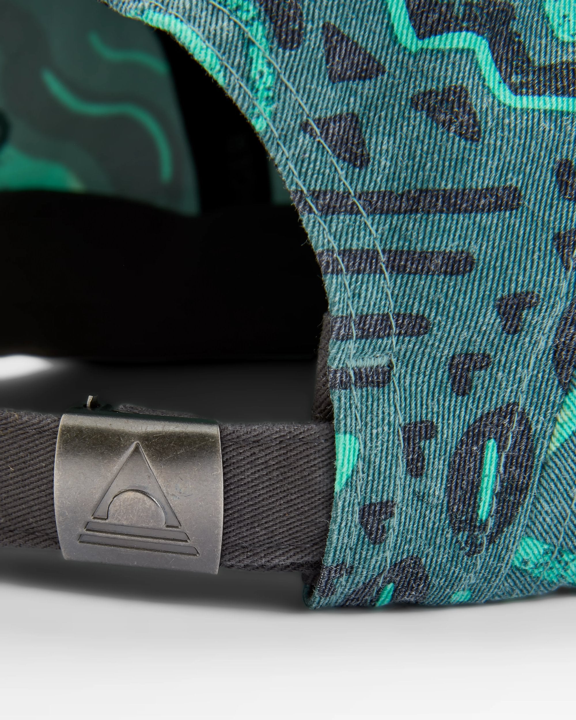 Coast Organic Cotton 5 Panel Snapback Cap - Elemental Geo Arctic - Flatlay