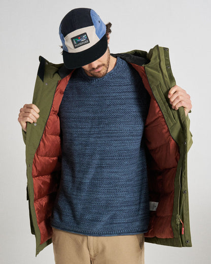 Baltic Recycled Insulated Parka - Khaki - Studio Model
