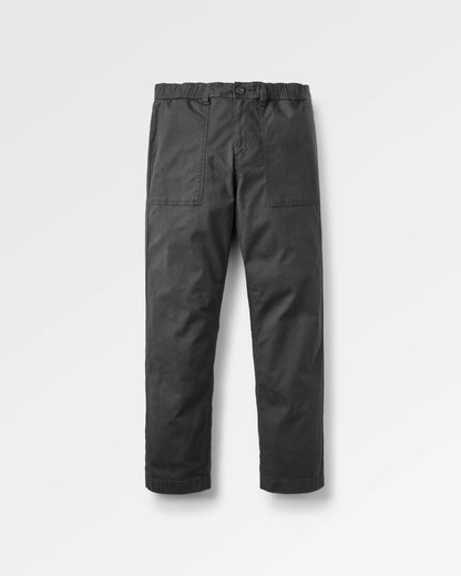 Kimmer Ripstop Cotton Trouser - Black - Flatlay
