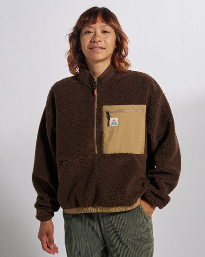 Ravi Sherpa Fleece - Chestnut - Studio Model