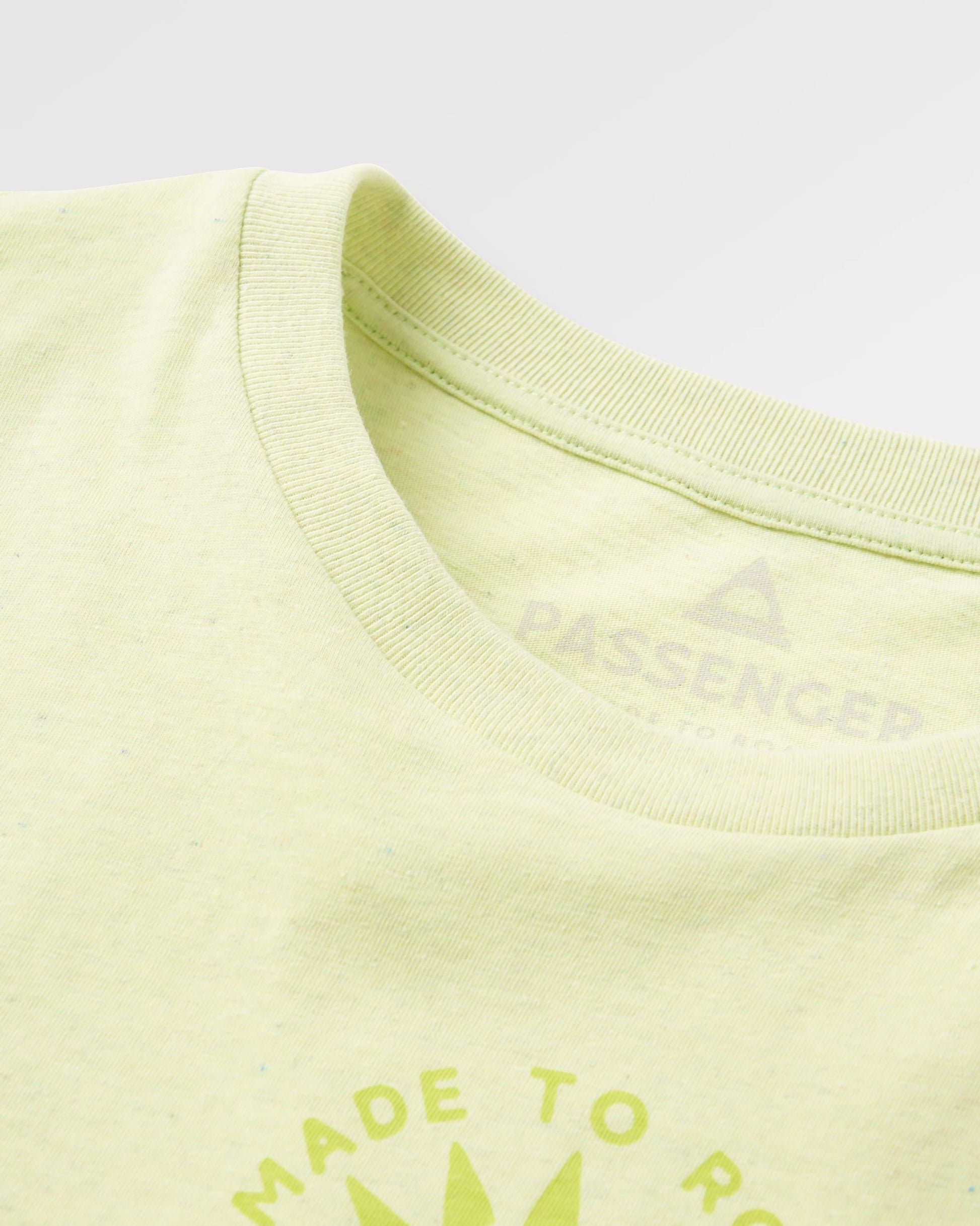 Sunburst Organic T-Shirt - Soft Lime Juice - Flatlay