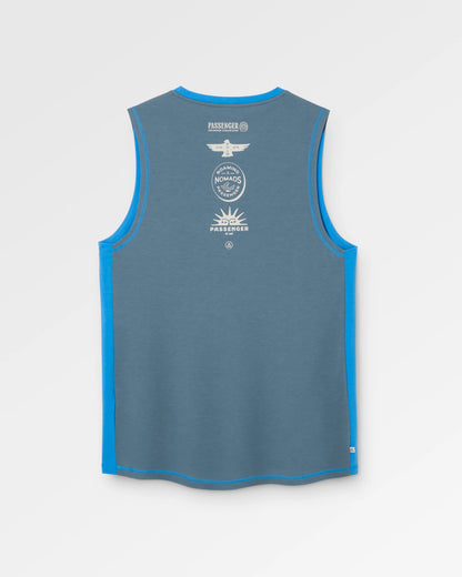 Solstice Active Vest - Storm Grey/Marine Blue - Flatlay