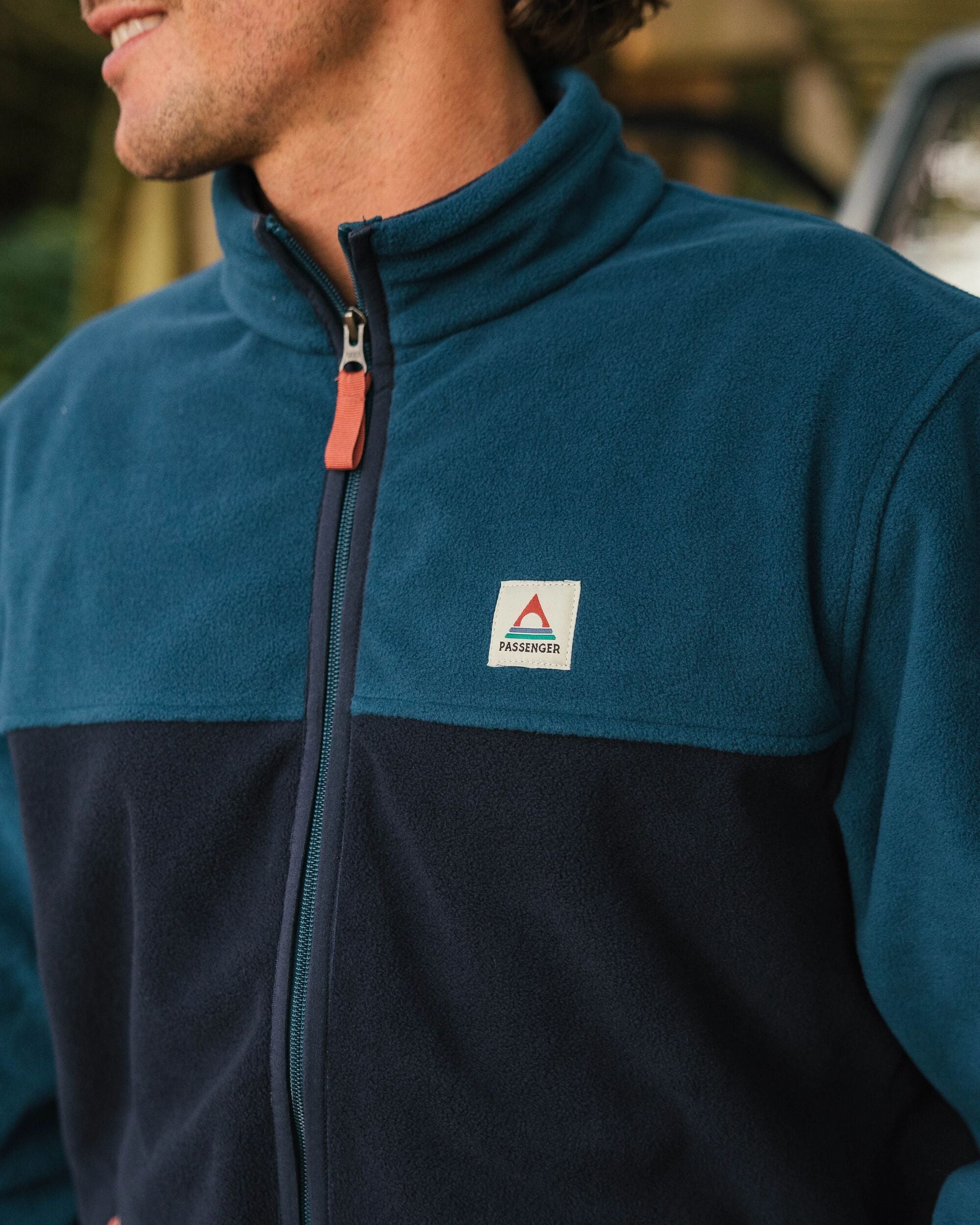 Ridge 2.0 Full Zip Recycled Polar Fleece - Tidal Blue/Rich Navy - Lifestyle