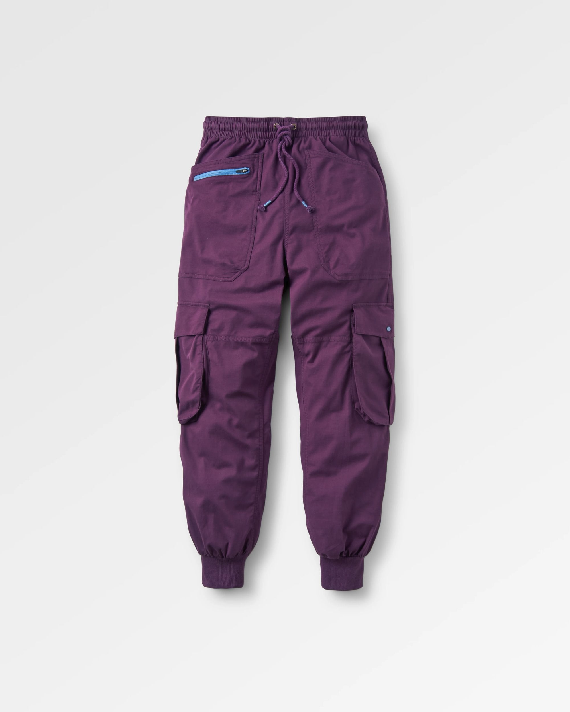 Hydrilla Organic Cotton Trouser - Deep Plum - Flatlay