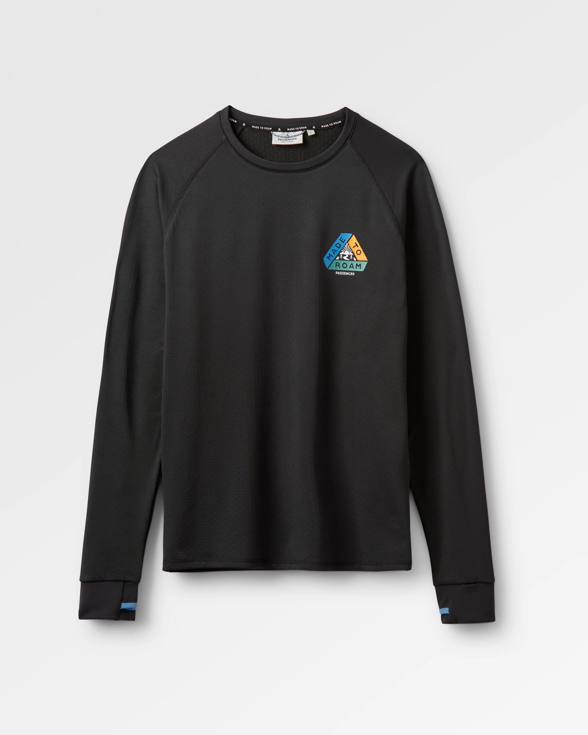 Alpine Recycled Base Layer LS T-Shirt - Black - Flatlay