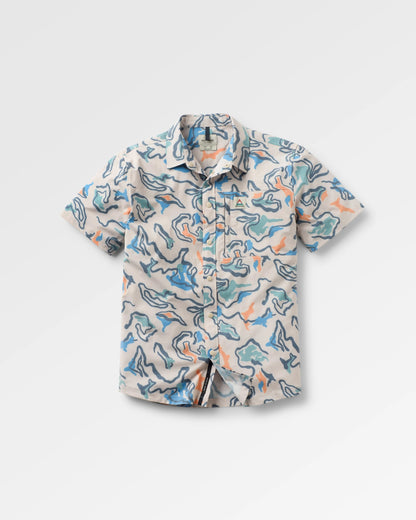 Traveller Short Sleeve Stretch Shirt - Abstract Strata Multi
