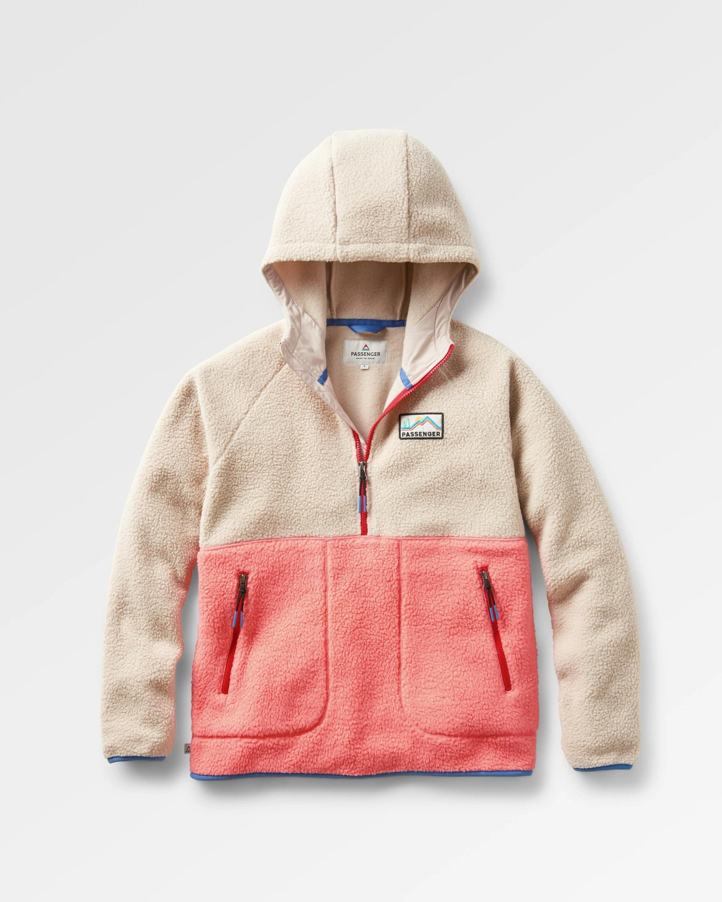 Maine 2.0 1/2 Zip Recycled Sherpa Fleece - Shell Pink