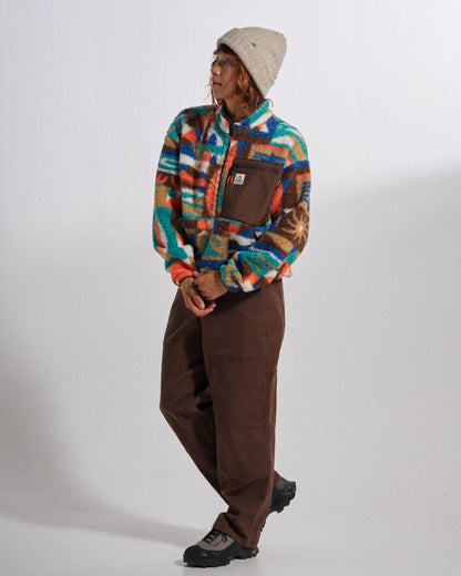 Ravi Sherpa Fleece - Lost On Purpose Pacific Green - Studio Model