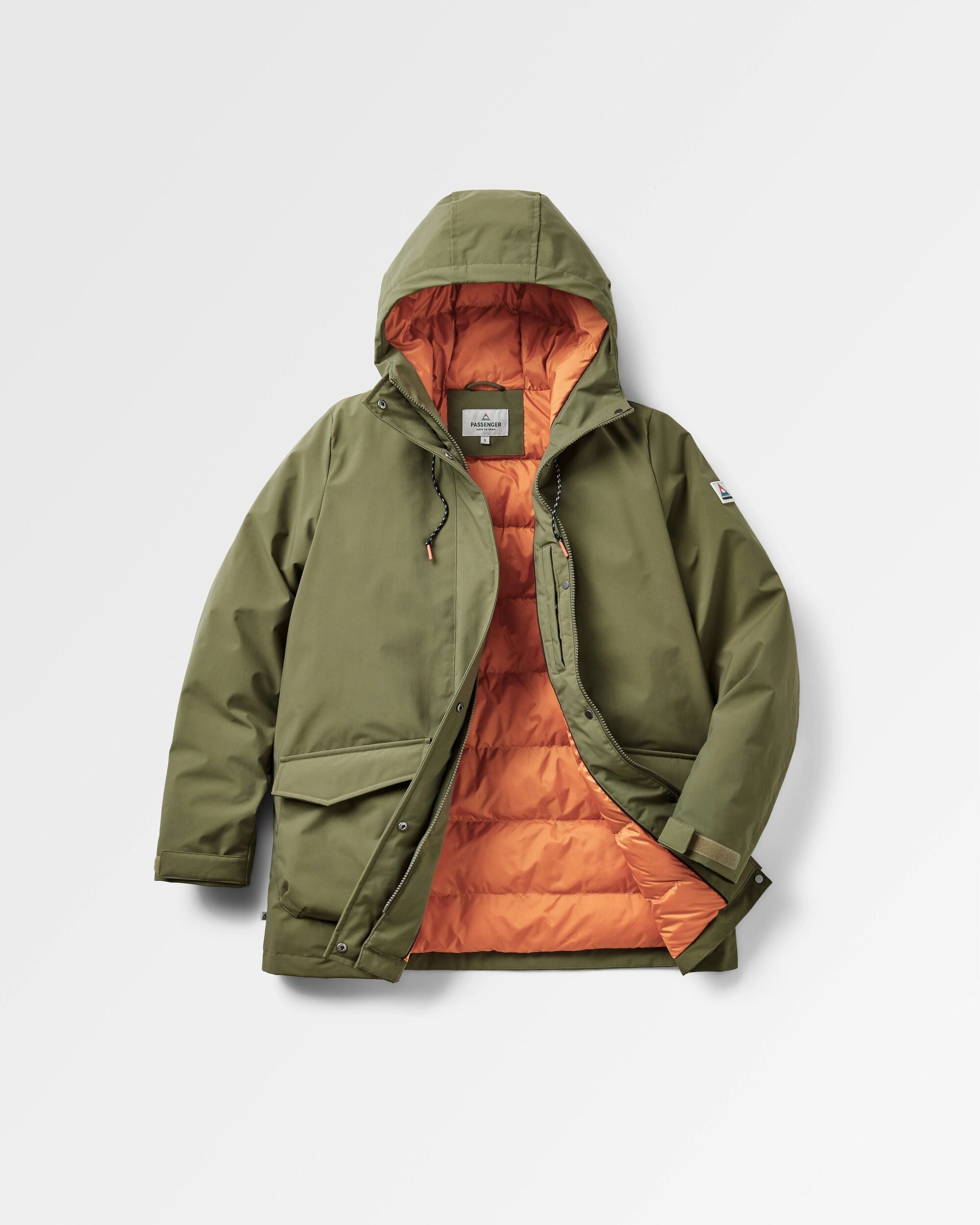 Alaska Insulated Recycled Parka - Khaki - Flatlay