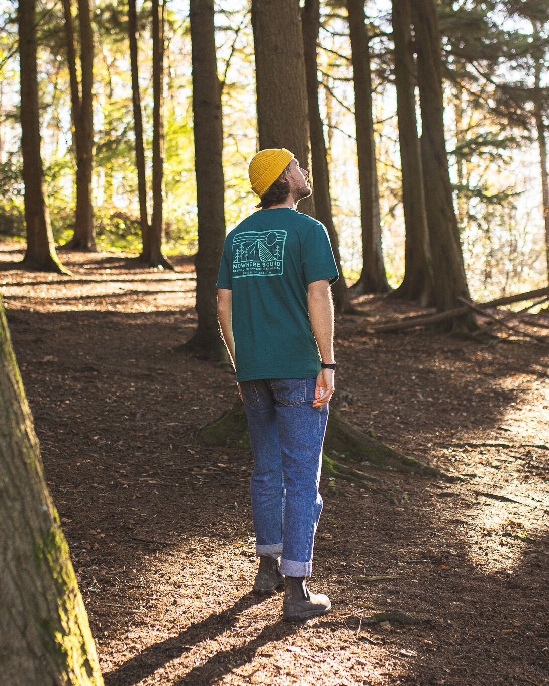 Nowhere Bound Recycled Cotton T-Shirt - Storm Green