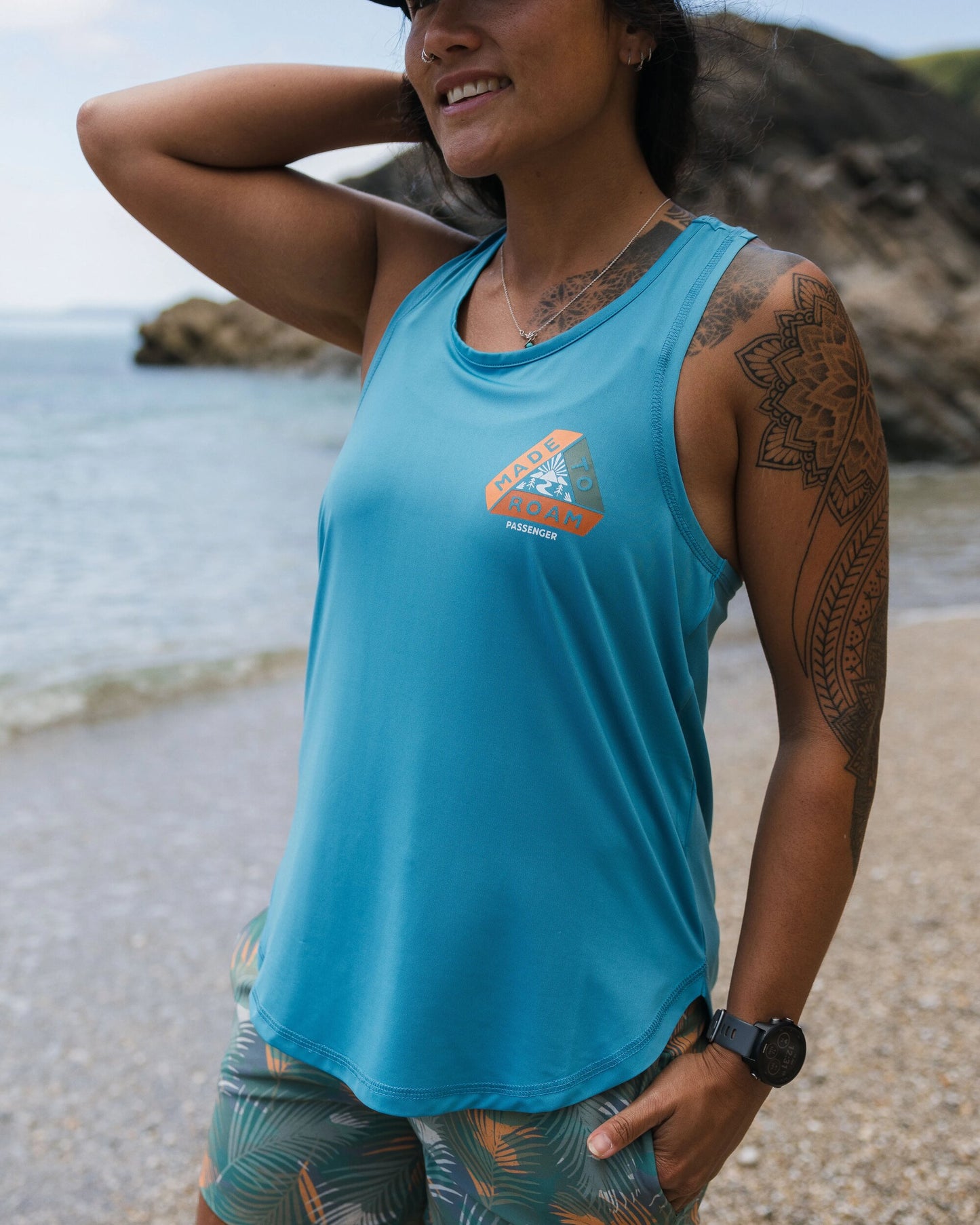Twist Recycled Active Vest - Blue Pool