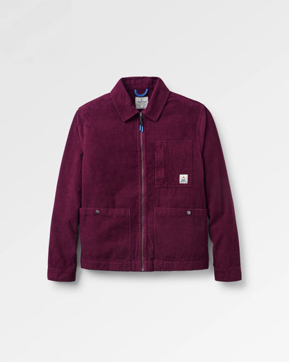 Harvest Organic Cotton Cord Overshirt - Fig - Flatlay