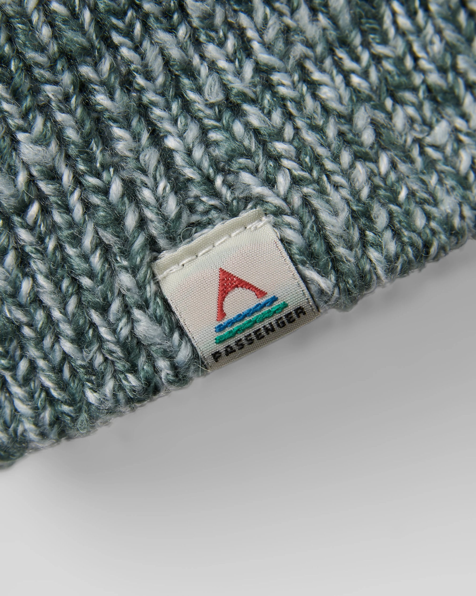 Fog Recycled Knitted Jumper - Faded Denim Multi Stripe - Flatlay