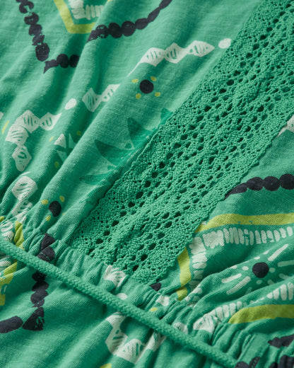 Rivergate Recycled Cotton Dress - Sunburst Green Spruce