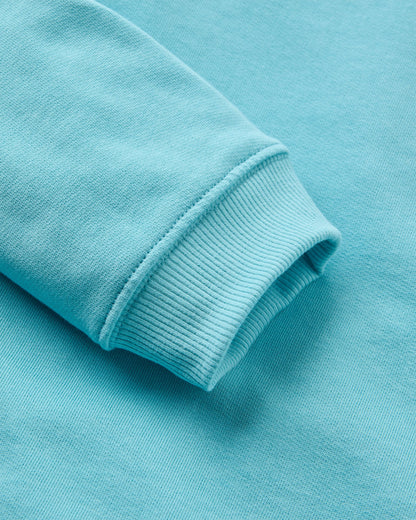 Heritage Recycled Cotton Relaxed Fit Sweatshirt - Retro Blue  - Flatlay