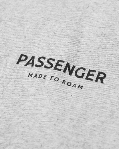 Passenger Recycled Cotton T-Shirt - Grey Marl - Flatlay