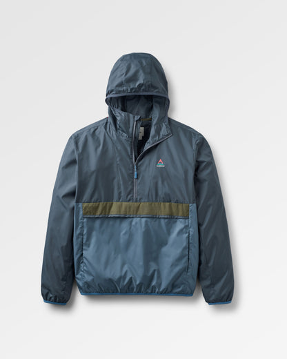 Gusto Recycled Windshell Anorak - Charcoal/Storm Grey - Flatlay