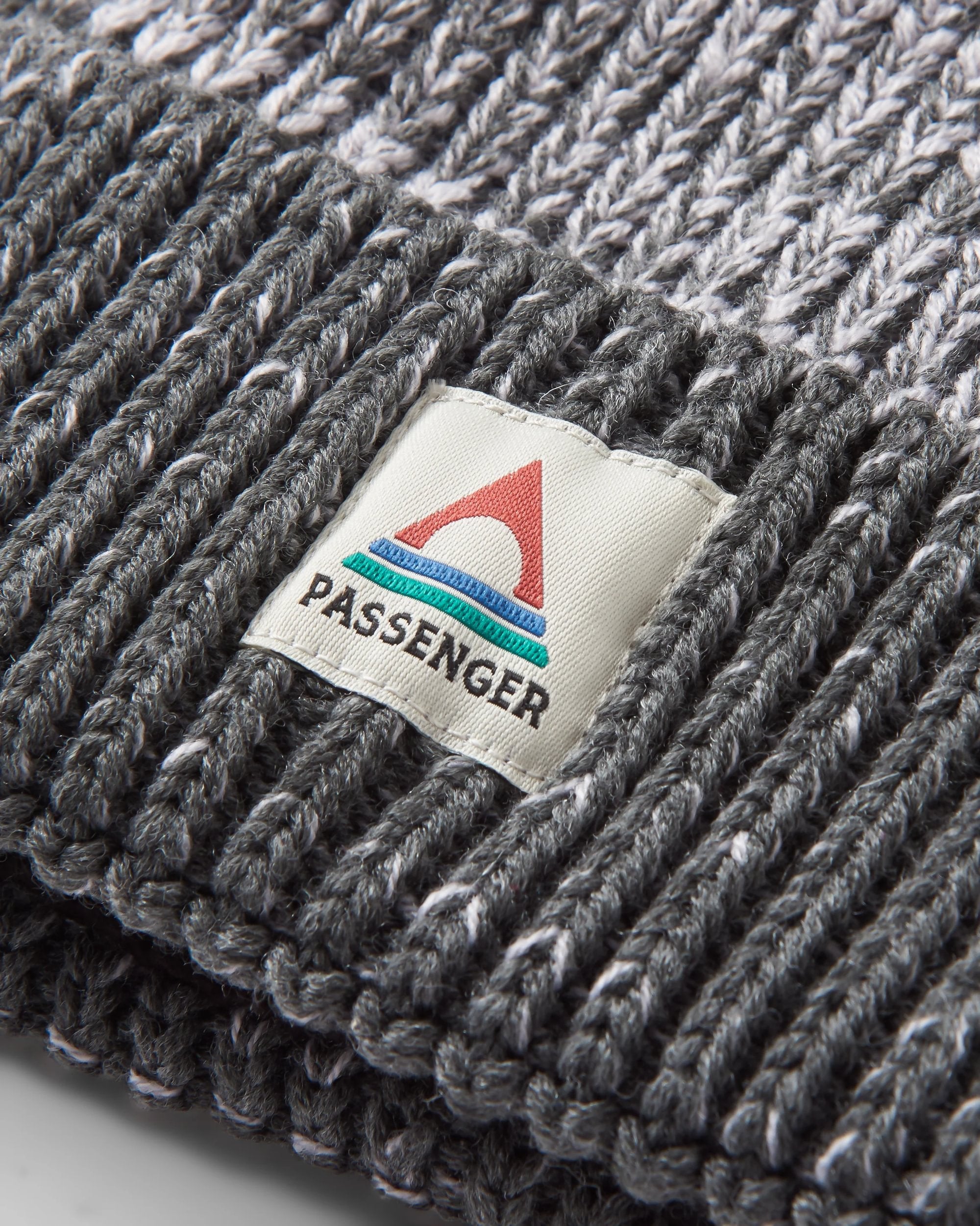 Crag Recycled Bobble Hat - Charcoal/Stone - Flatlay