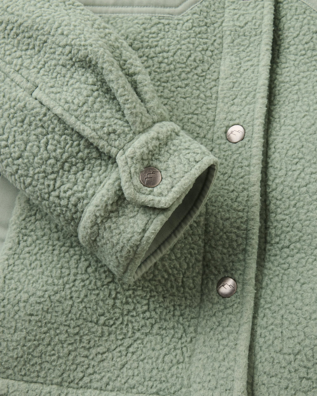 Rappel Sherpa Oversized Shirt - Pistachio - Flatlay