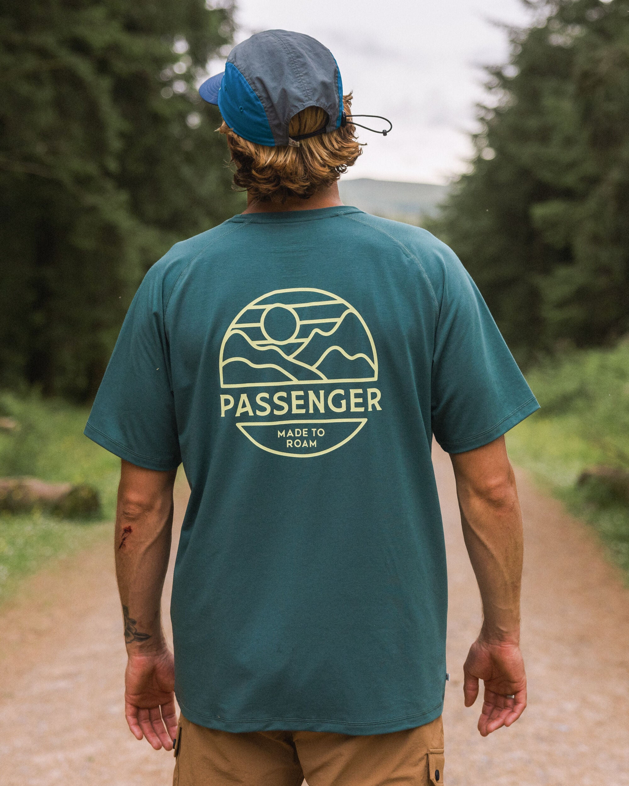 Sedona Recycled Active T-Shirt - Deep Ocean - Lifestyle