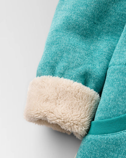 Big Skies Fleece Lined 1/2 Zip Sweatshirt - Pacific Green - Flatlay