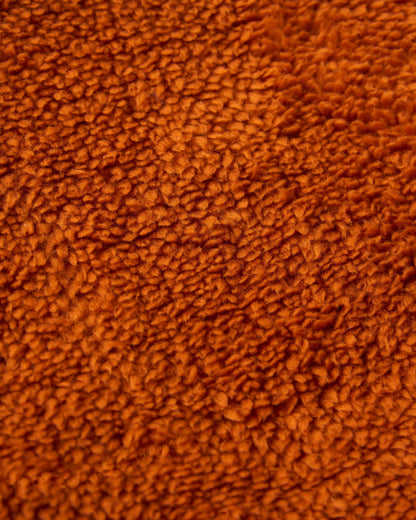 Ash Recycled Sherpa Fleece Snood - Sunset Orange - Flatlay