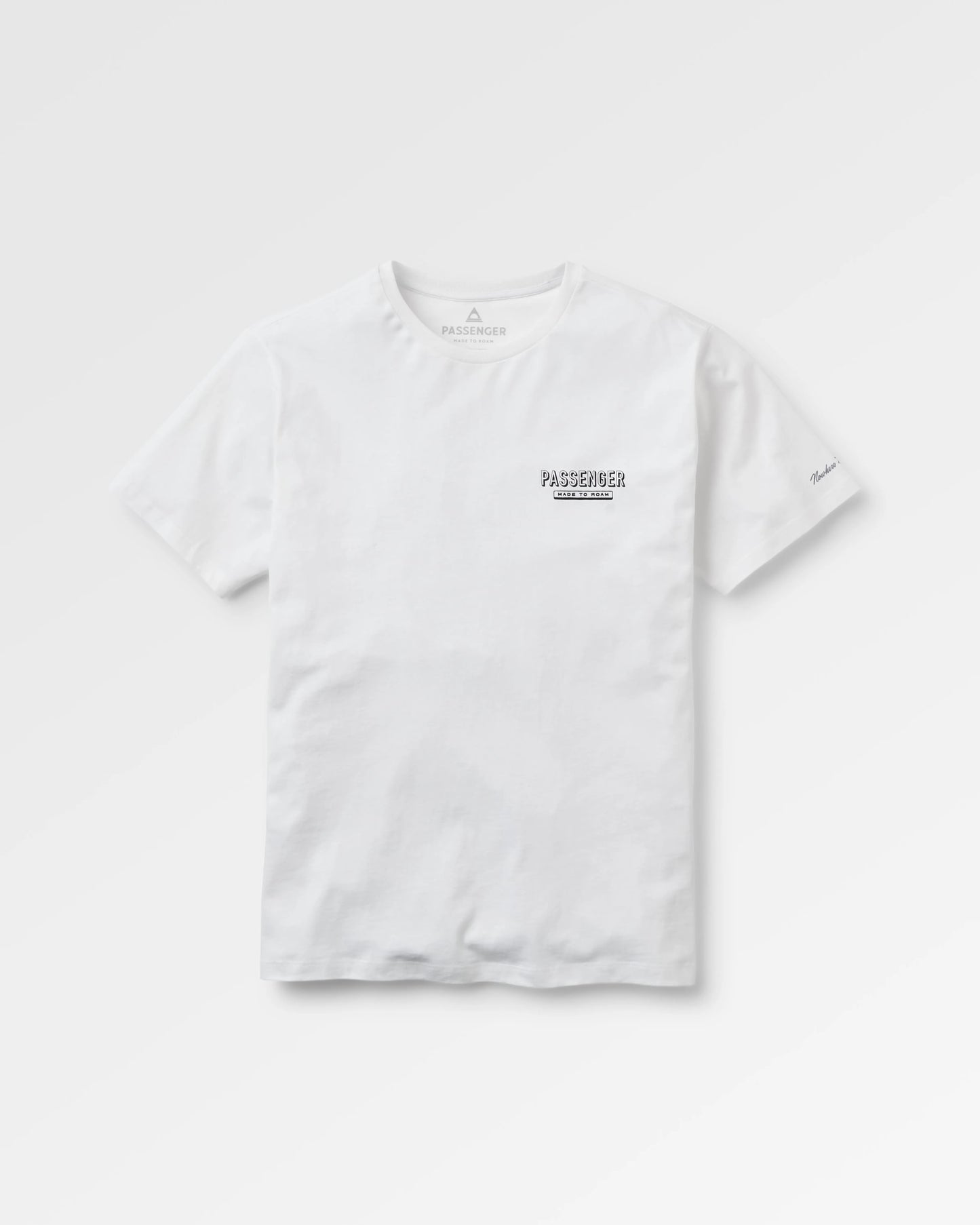 Guided Recycled Cotton T-Shirt - White - Flatlay