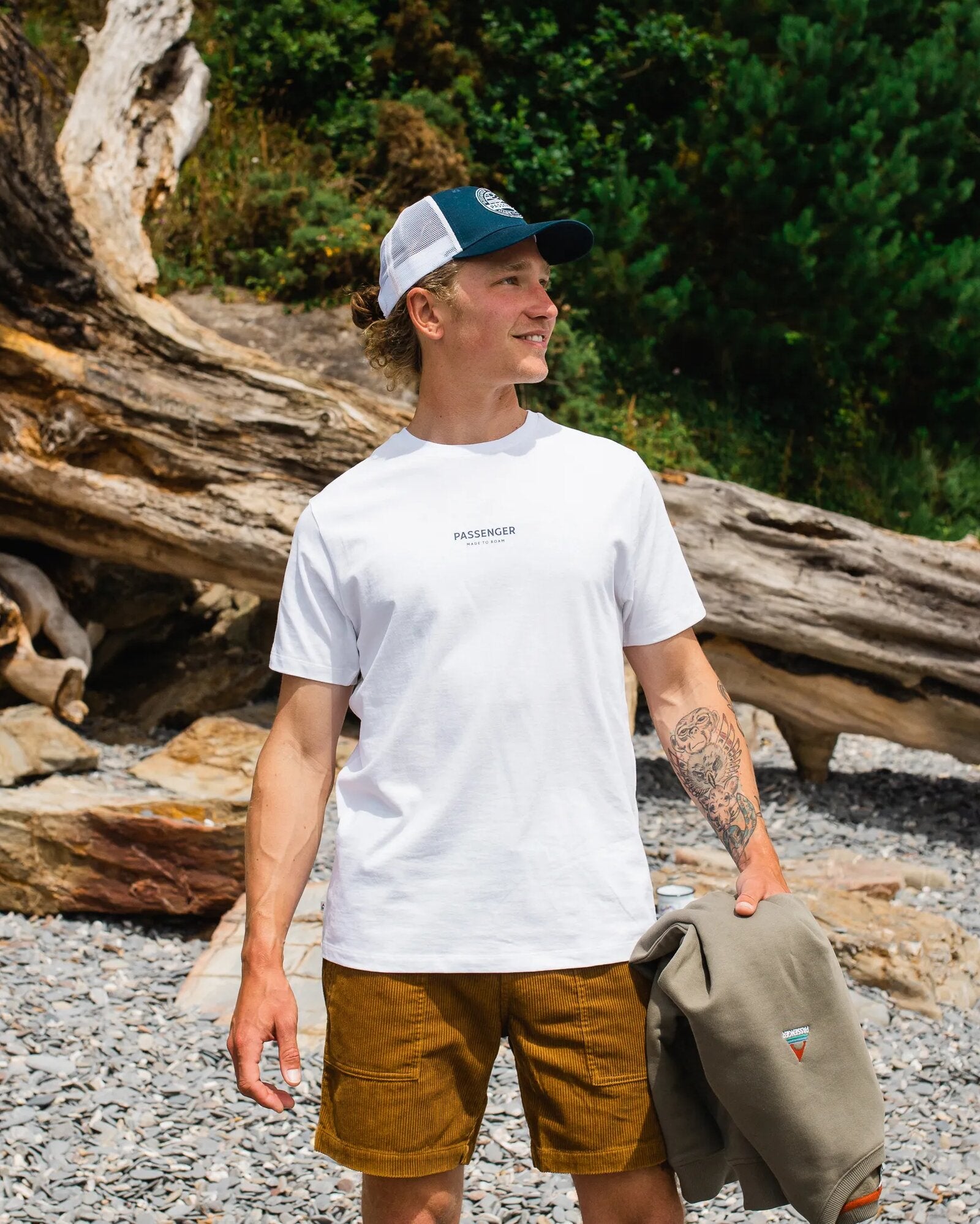 Maverick Recycled Cotton T-Shirt - White - Lifestyle